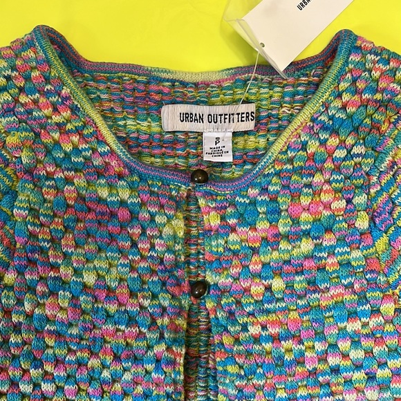 UO🌈Piper Keyhole Bubble Sweater Top in Rainbow🌈 - Picture 7 of 9